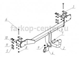 Фаркоп Avtos для CHEVROLET LACETTI седан 2004-2013. Артикул CV03