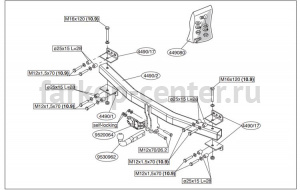 Фаркоп Brink для VOLKSWAGEN TOUAREG 2002-2010. Артикул 449000