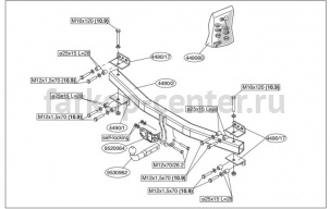 Фаркоп Brink для VOLKSWAGEN TOUAREG 2002-2010. Артикул 449000