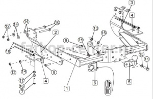 Фаркоп Bosal Russia для FORD TRANSIT 2014-2019г. Артикул 3984-F