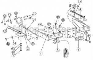Фаркоп Bosal Russia для FORD TRANSIT 2014-2019г. Артикул 3984-F