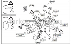 Фаркоп Brink для TOYOTA LAND CRUISER 200 EXCALIBUR 2017-2019г. Артикул 424700