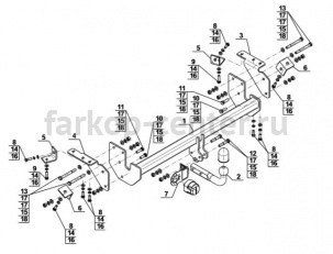 Фаркоп Steinhof для PEUGEOT 4008 2012-2019г. Артикул M-302