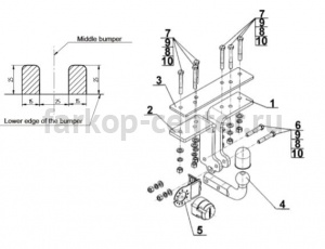 Фаркоп Steinhof для NISSAN PATHFINDER R51 2004-2014. Артикул N-080