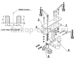 Фаркоп Steinhof для NISSAN PATHFINDER R51 2004-2014. Артикул N-080
