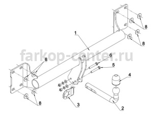 Фаркоп Auto-Hak для BMW X5 E70 2007-2013. Артикул B 10