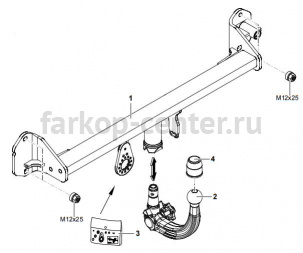Фаркоп Westfalia для BMW 2-SERIES F45 2014-2019г. Артикул 303372600001