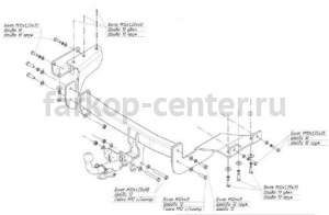 Фаркоп Bosal Russia для CITROEN C-CROSSER 2007-2012. Артикул 4155-C