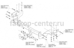 Фаркоп Bosal Russia для CITROEN C-CROSSER 2007-2012. Артикул 4155-C
