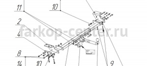 Фаркоп Bosal Russia для HYUNDAI TUCSON 2015-2018. Артикул 4261-A