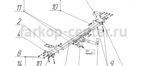Фаркоп Bosal Russia для HYUNDAI TUCSON 2015-2018. Артикул 4261-A