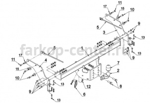 Фаркоп Auto-Hak для FORD RANGER 1999-2007. Артикул C 41