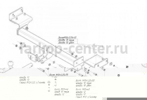 Фаркоп Bosal Russia для KIA SPORTAGE 2010-2015. Артикул 6746-A