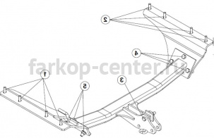 Фаркоп Brink для HONDA CR-V 2007-2012. Артикул 487000