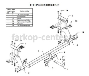 Фаркоп Auto-Hak для NISSAN NP300 2008-2019г. Артикул V 68