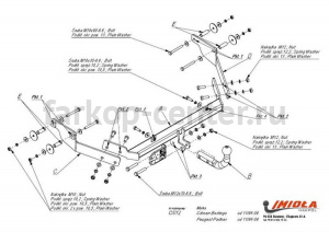 Фаркоп Imiola для CITROEN BERLINGO 1996-2008. Артикул C-012