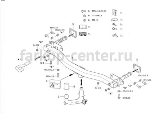 Фаркоп Westfalia для FIAT 500X 2014-2019г. Артикул 342197600001