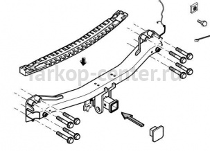 Фаркоп Westfalia для VOLKSWAGEN TOUAREG 2002-2010. Артикул 321641600001