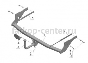 Фаркоп Avtos для FORD FOCUS 2 2004-2011. Артикул FD25