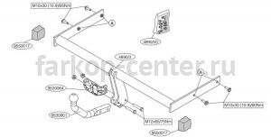 Фаркоп Brink для SKODA FABIA 2008-2014. Артикул 489000