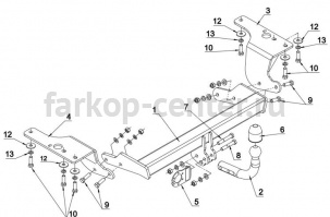 Фаркоп Auto-Hak для TOYOTA AVENSIS 2009-2019г. Артикул 0 74