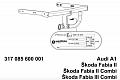 Фаркоп для SKODA FABIA. хэтчбек с 2007 по 2014 г.в. - универсал с 2008 по 2014 г.в. - хэтчбек с 2014 г.в. - универсал с 2015 г.в.