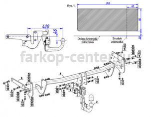 Фаркоп Steinhof для LEXUS NX 2014-2019г. Артикул L-166