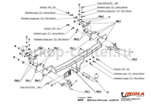 Фаркоп Imiola для BMW 5-SERIES E39 1995-2003. Артикул B-005