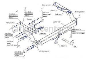 Фаркоп Bosal Russia для NISSAN NAVARA D22 1998-2005. Артикул 4366-A