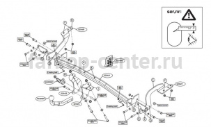 Фаркоп Brink для CITROEN C4 PICASSO 2006-2013. Артикул 525400