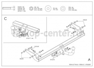 Фаркоп Galia для RENAULT SYMBOL 1998-2008. Артикул R083A