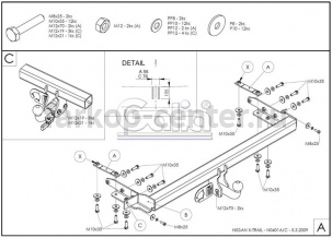 Фаркоп Galia для NISSAN X-TRAIL T30 2001-2007. Артикул N040C