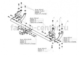 Фаркоп Bosal Russia для FIAT DUCATO SOLLERS 2006-2011. Артикул 2627-A