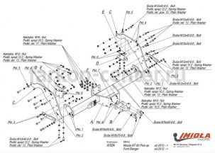 Фаркоп Imiola для MAZDA BT-50 2011-2019г. Артикул E-050