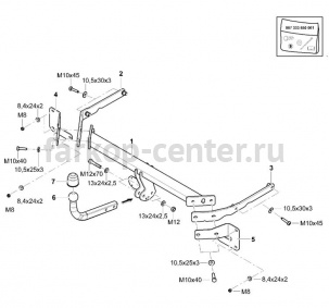 Фаркоп Westfalia для FORD B-MAX 2012-2019г. Артикул 307397600001