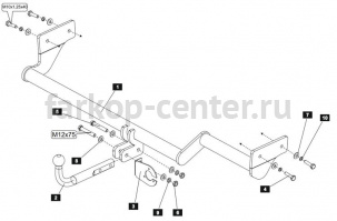 Фаркоп Baltex для KIA CERATO 2008-2013. Артикул 11.2034.12