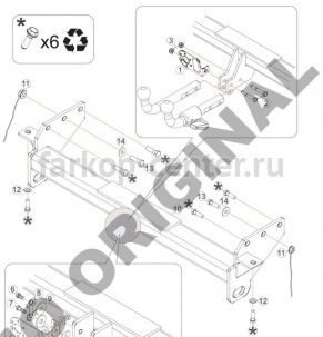 Фаркоп Aragon для JEEP GRAND CHEROKEE WK2 2010-2019г. Артикул E2903ES