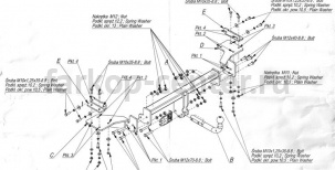Фаркоп Imiola для HYUNDAI TUCSON 2015-2018. Артикул J-053