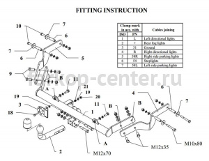 Фаркоп Auto-Hak для CITROEN BERLINGO 1996-2008. Артикул F 13