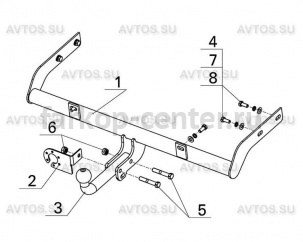 Фаркоп Avtos для DATSUN ON-DO 2014-2019г. Артикул DO03