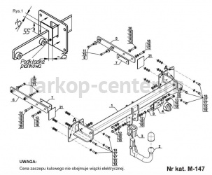Фаркоп Steinhof для MERCEDES-BENZ R-CLASS W251 2006-2014. Артикул M-147