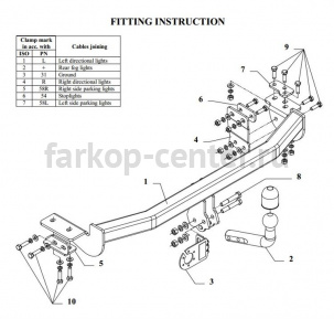 Фаркоп Auto-Hak для NISSAN ALMERA N15 1995-2000. Артикул V 08