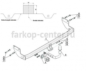 Фаркоп Steinhof для KIA VENGA 2009-2019г. Артикул K-047