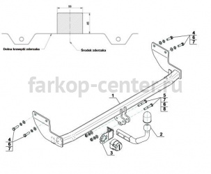 Фаркоп Steinhof для KIA VENGA 2009-2019г. Артикул K-047