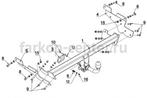 Фаркоп Auto-Hak для MAZDA CX-5 2011-2017. Артикул M 60A