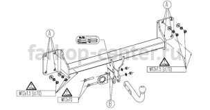 Фаркоп Bosal для BMW X5 E70 2007-2013. Артикул 044-191