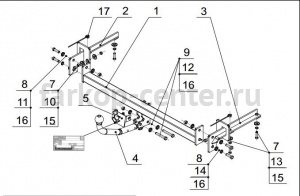 Фаркоп Bosal Russia для NISSAN TIIDA 2015-2019г. Артикул 4378-A