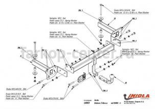 Фаркоп Imiola для SUBARU TRIBECA 2005-2014. Артикул U-003