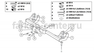 Фаркоп Brink для PEUGEOT BOXER 1994-2006. Артикул 400300