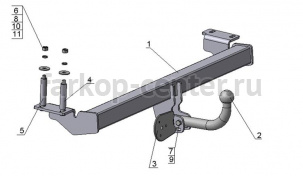 Фаркоп Avtos для CHERY TIGGO 2005-2015. Артикул TY16